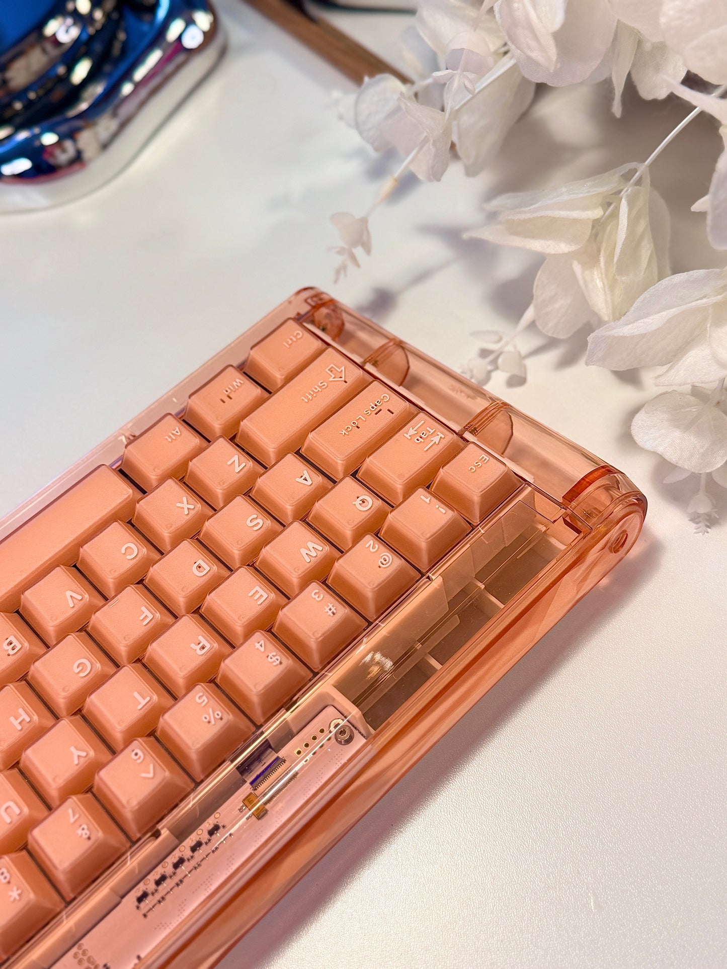 Unboxing For SALEs moeetech GLITTER65 HE (ProSilk HE) Magnetic Switch Keyboard Orange Peach With Bag R2