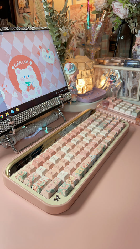 PREORDER Golden Pink Targa65 Aluminum Mechanical Customized Keyboard