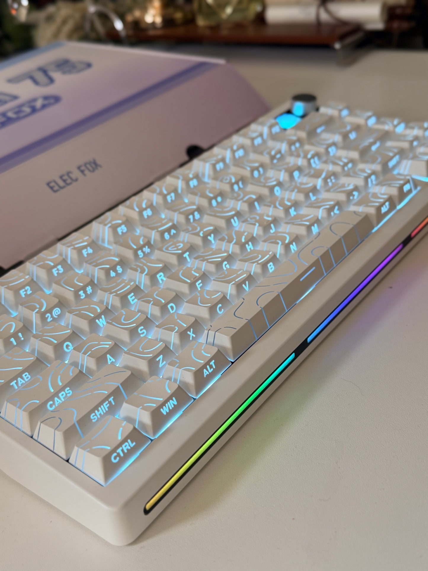 Unboxing ONLY 1 Instock ELECFOX SPECTRA75 Mechanical Gaming Keyboard Wireless RGB Backlight Dot Matrix Display