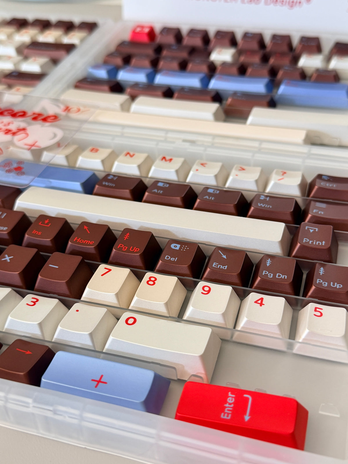 ONLY 1 Instock Prebuilt Aluminum Customized Mechanical Keyboard Cocomi80 Anordized Brown Champagne Set  | Wireless | Backlit