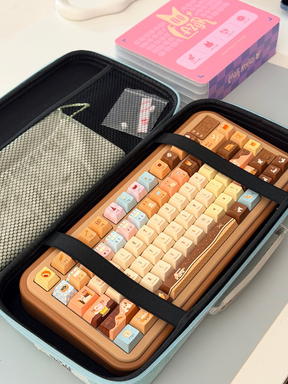ONLY 1 Instock Creme75 Brown Prebuilt Custom Aluminum Mechanical Keyboard Set