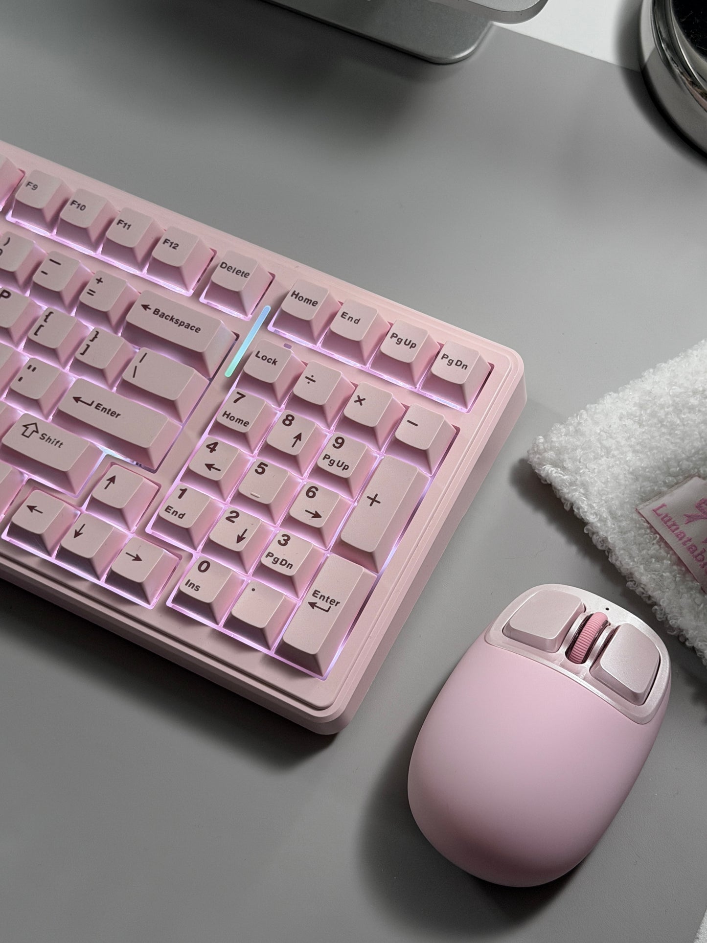 Unboxing Clearance ONLY 1 Instock Light Pink AULA F99 Wireless Mechanical Silent Keyboard with Numpad RGB Backlit