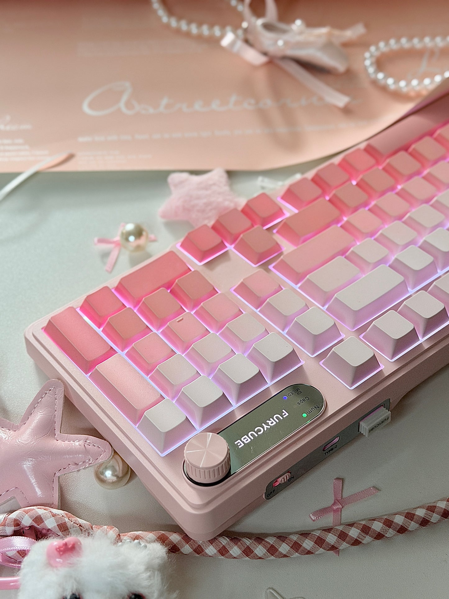 Unboxing For SALEs IP98 Wireless Gaming Keyboard - Wireless Keyboard with RGB Backlighting, IPX8 Water Resistance, and Side Printed PBT Translucent Keycaps, Suitable for Gaming or Work (Pink White)