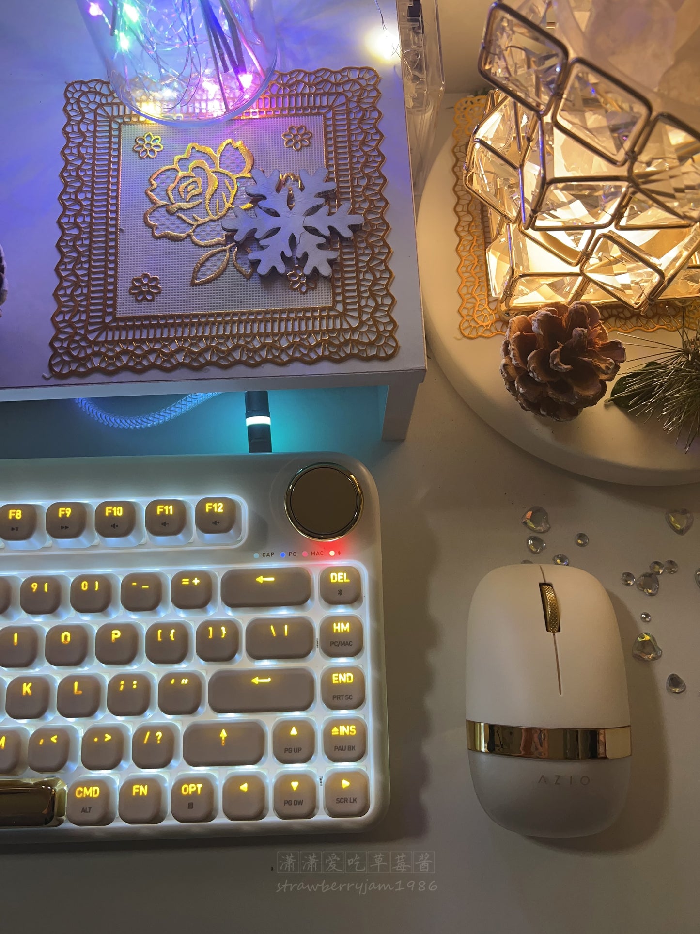 Unboxing For SALEs Azio IZO Wireless BT5/USB PC & Mac Mechanical Keyboard White Blossom & Numpad/Calculator Set