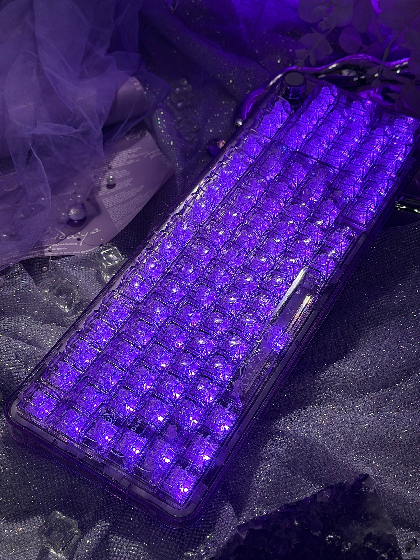 Sample For Sale ONLY 1 Instock YUNZII X98 Wireless Mechanical Gaming Keyboard (Purple, Crystal Switch)