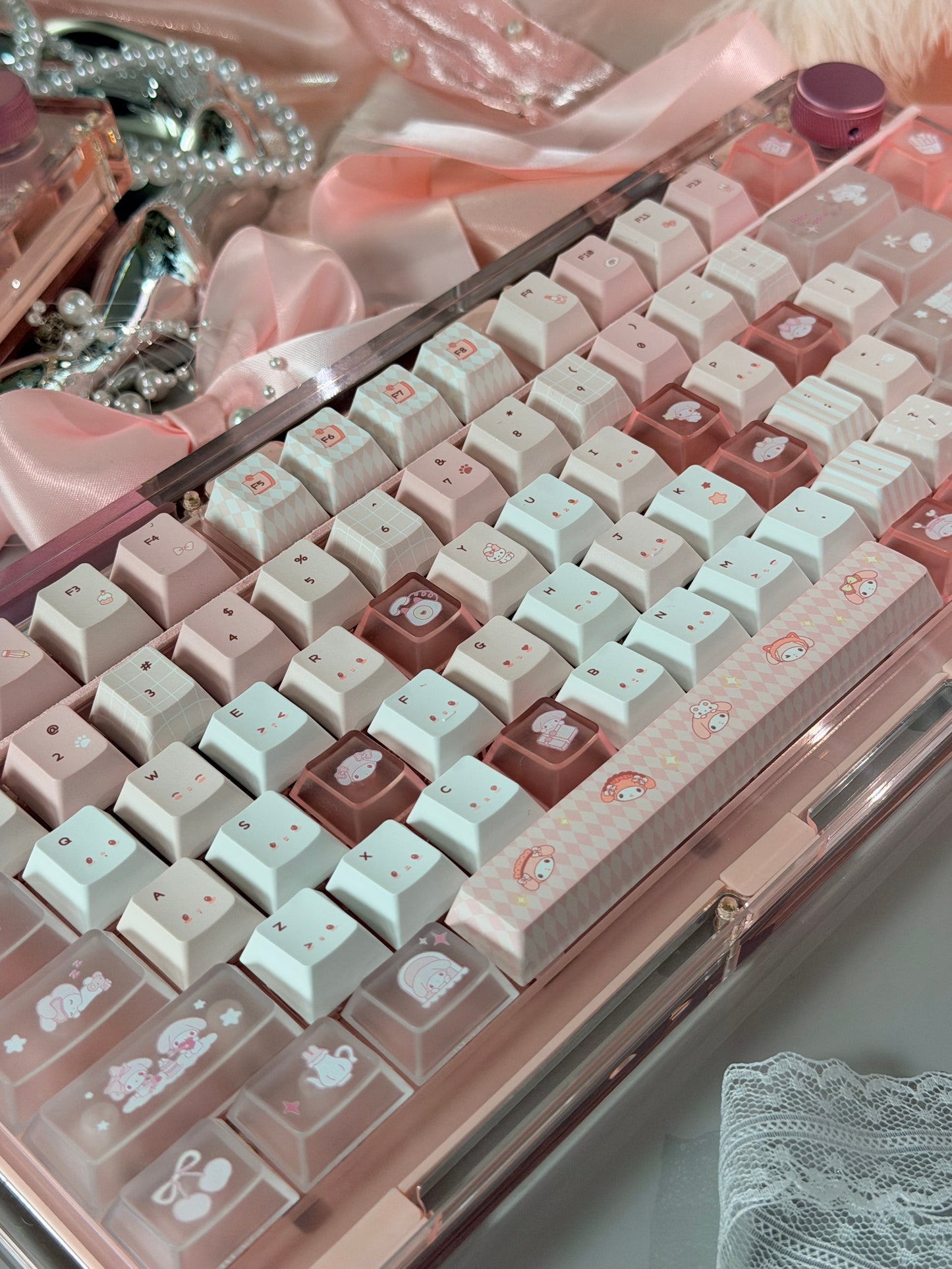 Unboxing Sample For Sales ONLY 1 Instock Pink KiiBOOM Phantom81V2 Mechanical Custom Keyboard ➕ Number PAD（including artisan keys）
