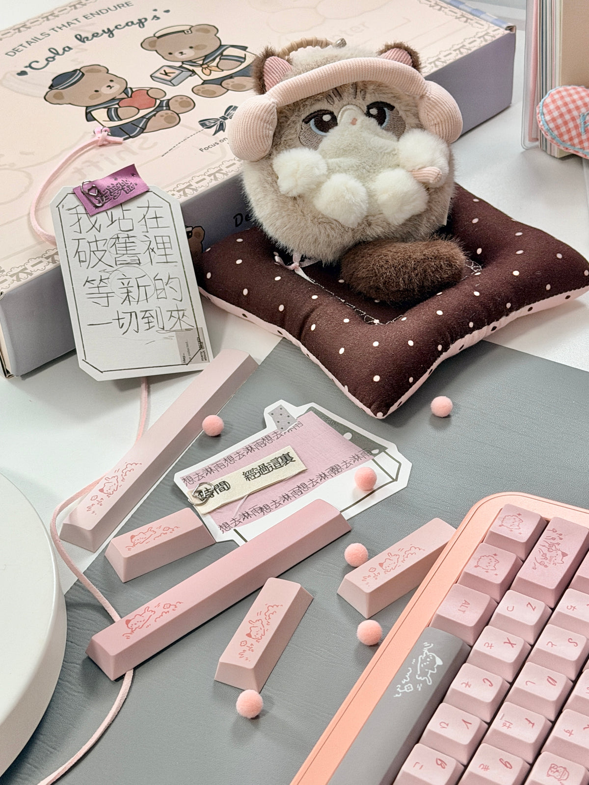 ONLY 1 Instock Prebuilt Aluminum Custom Mechanical Keyboard Targa98 Pink Set
