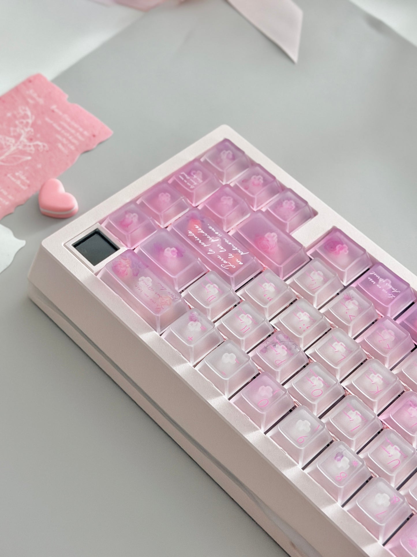 ONLY 1 Instock Prebuilt Aluminum Custom Mechanical Keyboard Meletrix ZOOM65V3 Pink Set