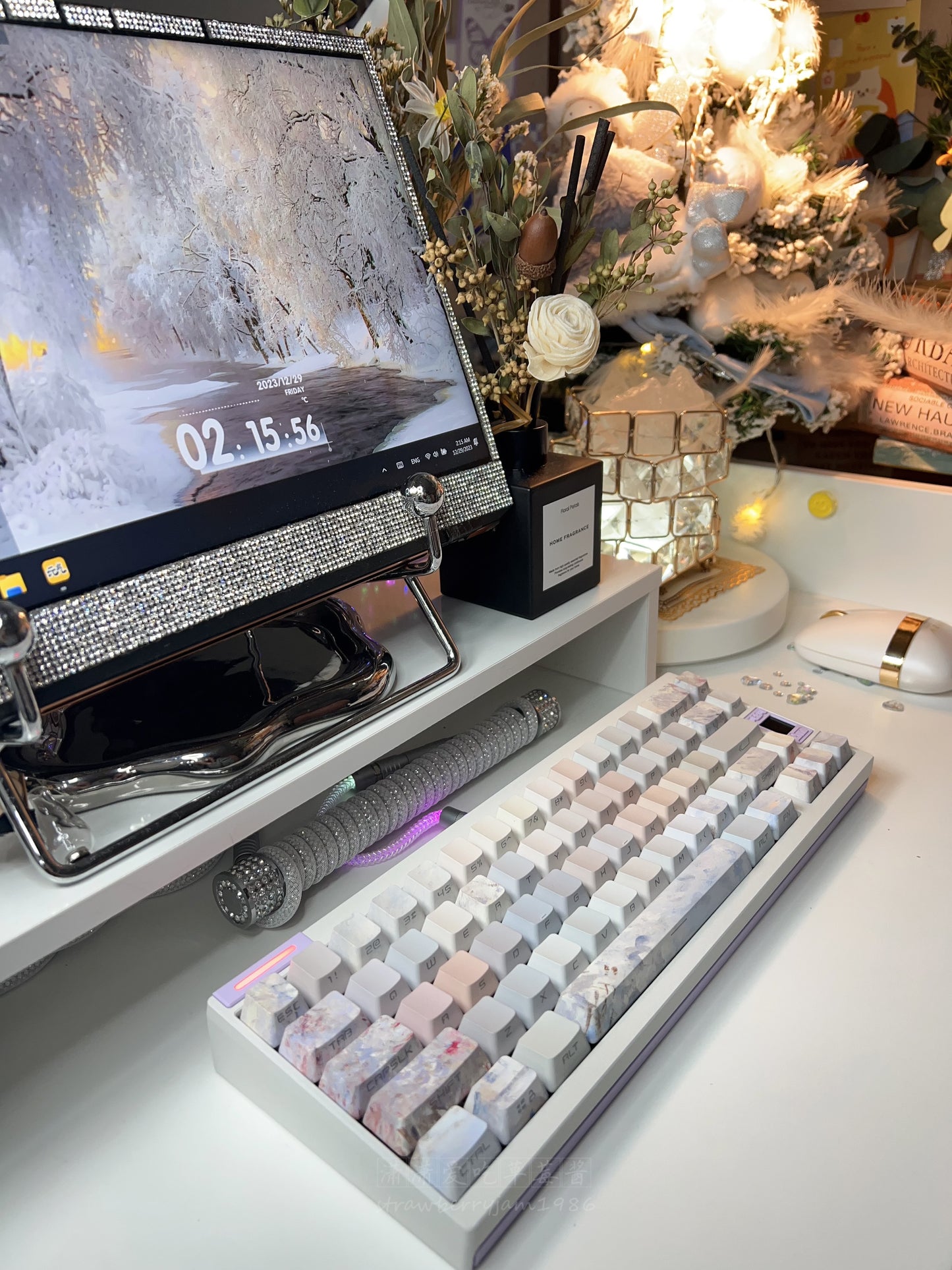 「Fully Assembled」qk65v2 Snowy World Customized Keyboard