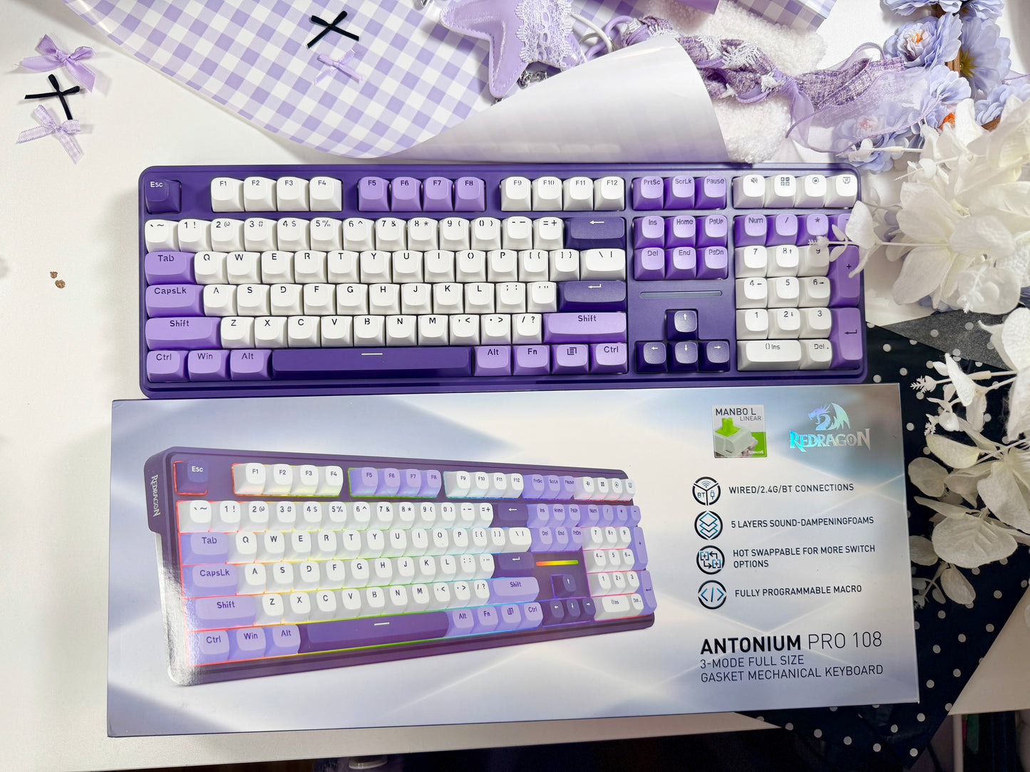 Unboxing For Sales ONLY 1 Instock REDDRAGON ANTONIUM K745 PRO Wireless Gaming Keyboard