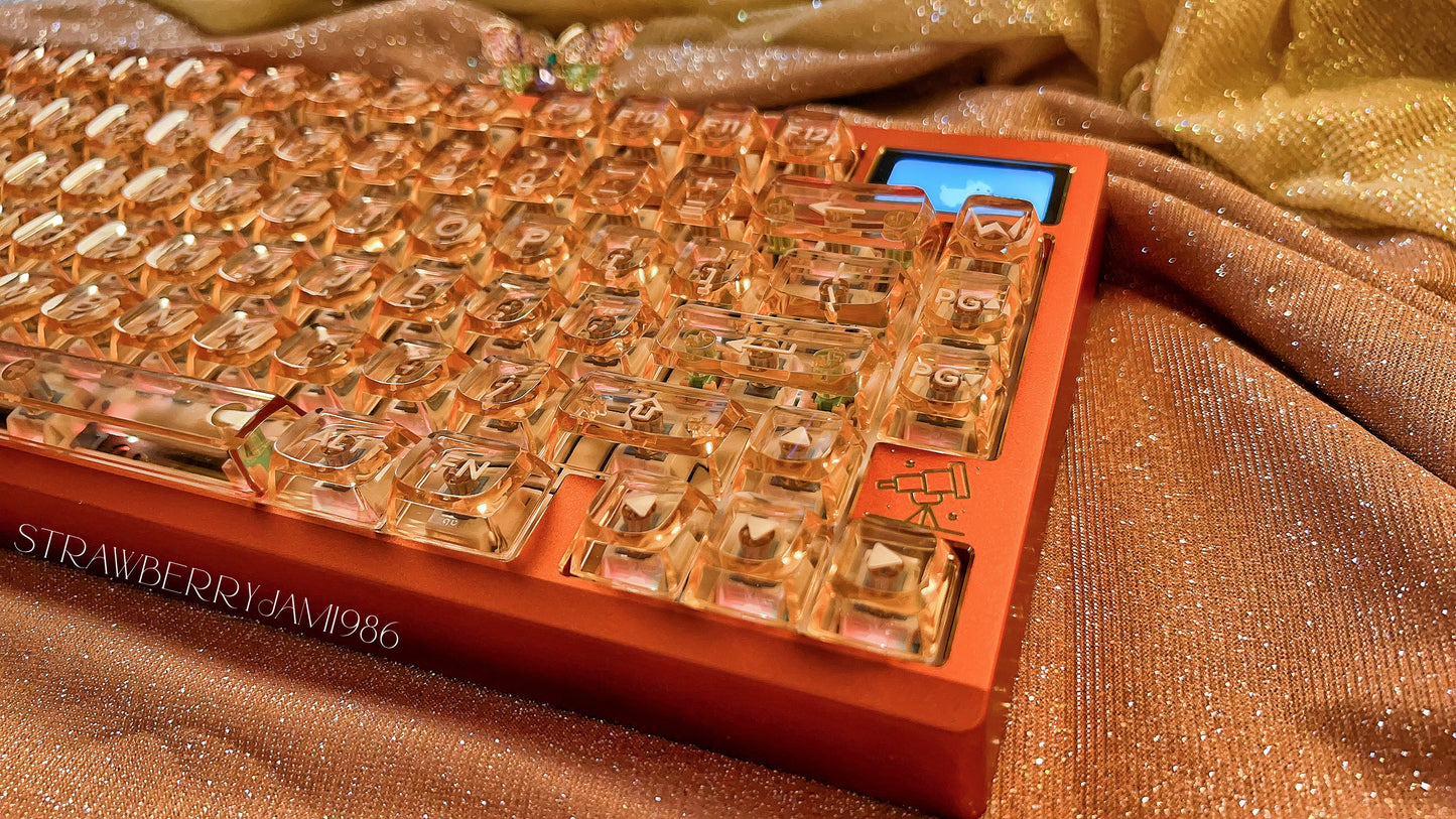 【Only 1 In-stock】Prebuilt Fully Assembled zoom75 special edition anodized orange keyboard set