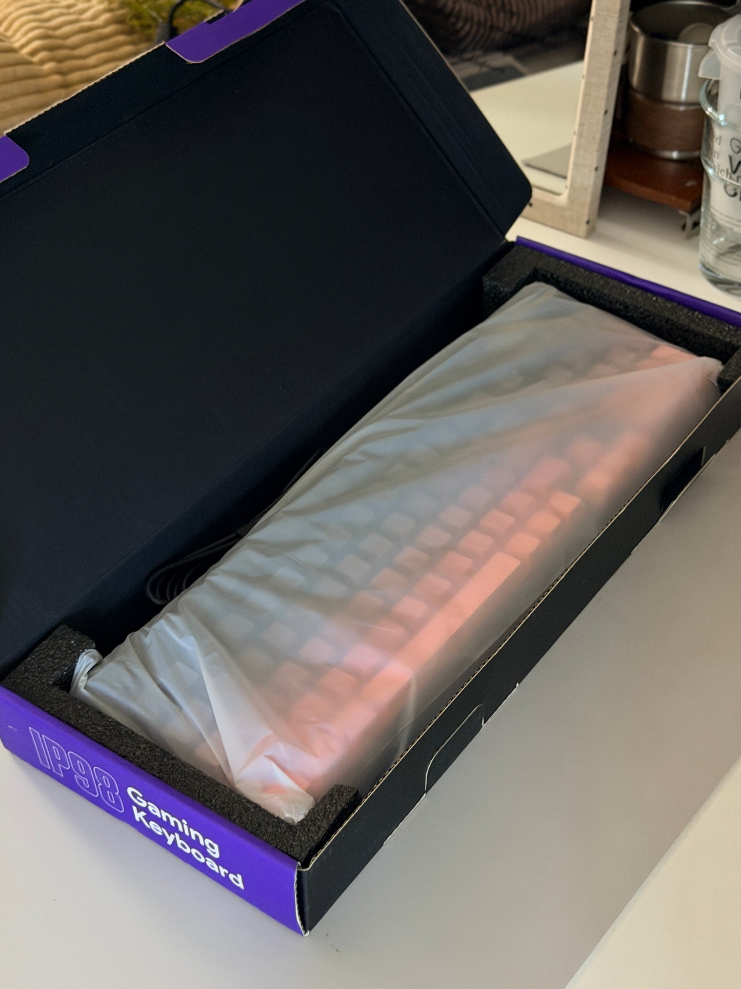 Unboxing Clearance ONLY 1 Instock FURYCUBE IP98 Black Pink Silent Membrane Keyboard