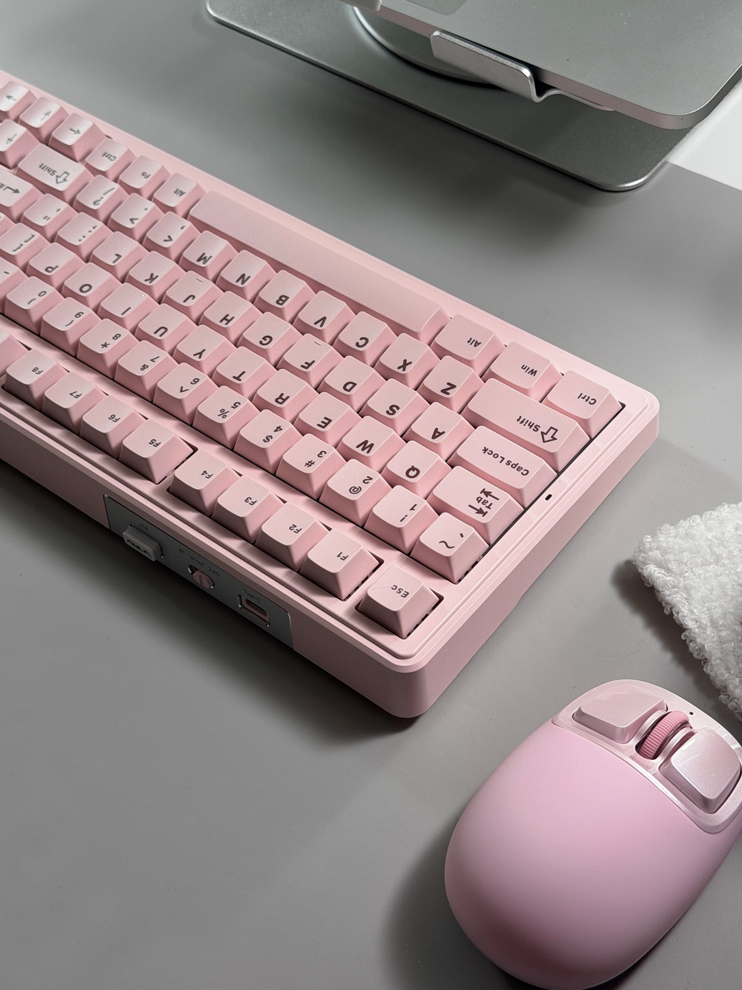 Unboxing Clearance ONLY 1 Instock Light Pink AULA F99 Wireless Mechanical Silent Keyboard with Numpad RGB Backlit