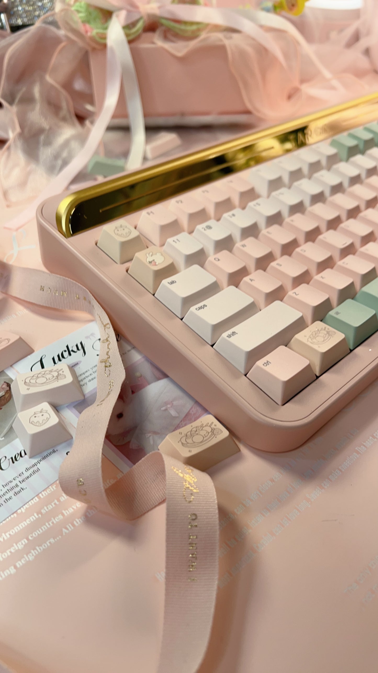 mechbunni x strawberryjam1986 sweet dango peach green Keycap