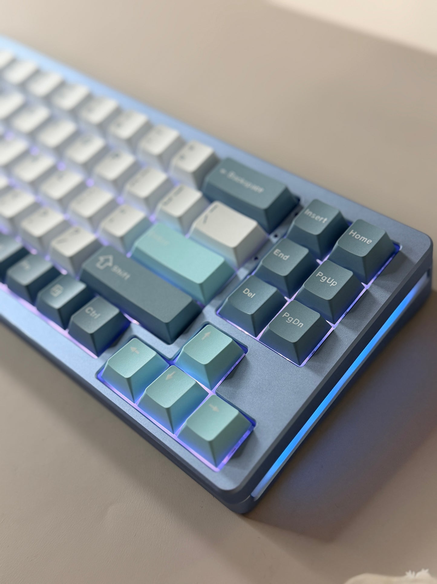 Unboxing For SALEs Womier SK71 Gaming Keyboard Aluminum Wireless Mechanical Creamy Keyboard Silver Blue