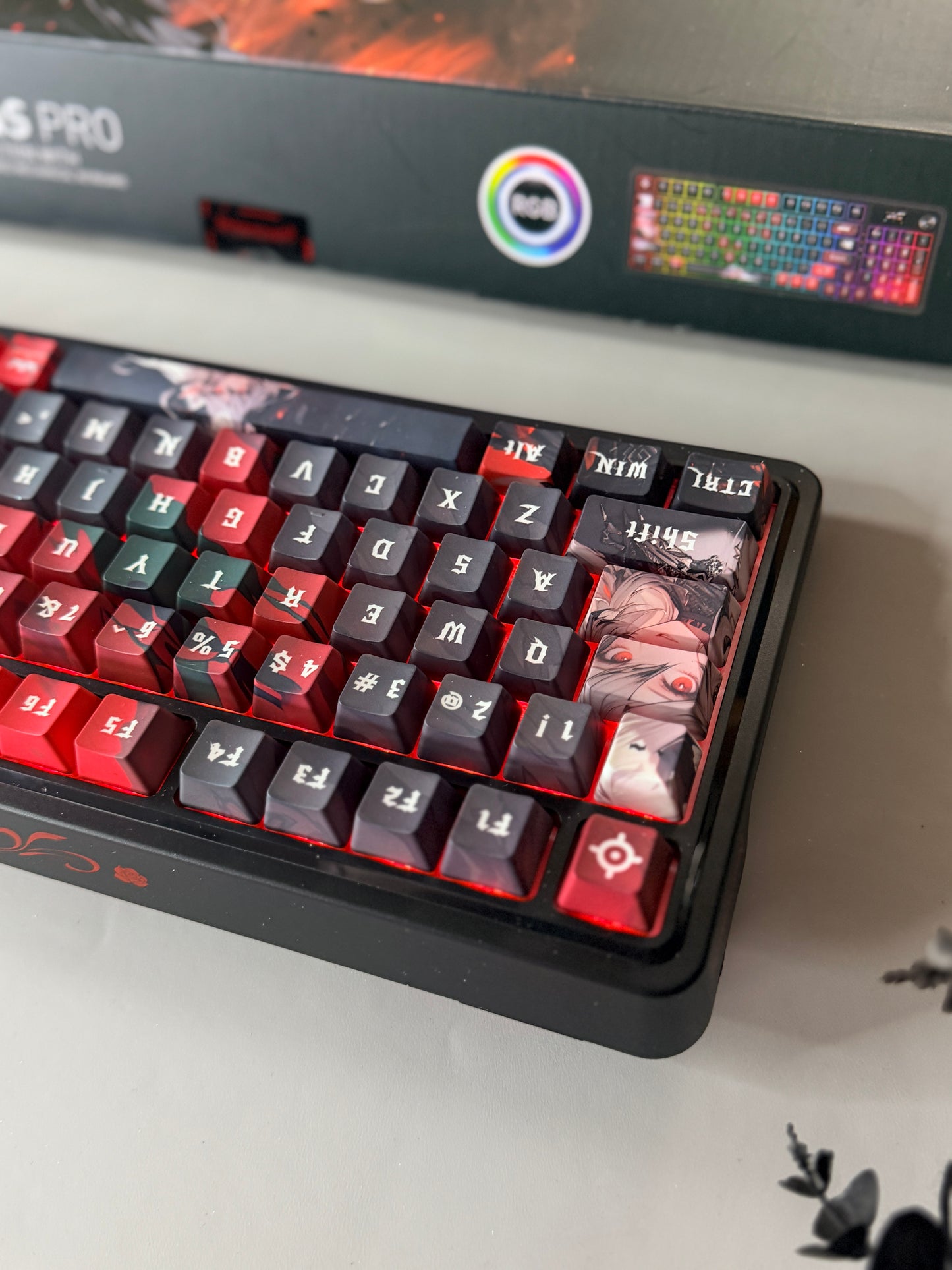 Unboxing For Sales ARTEMIS K719 PRO Anime RGB Gaming Mechanical Keyboard(not including shooting decoration)