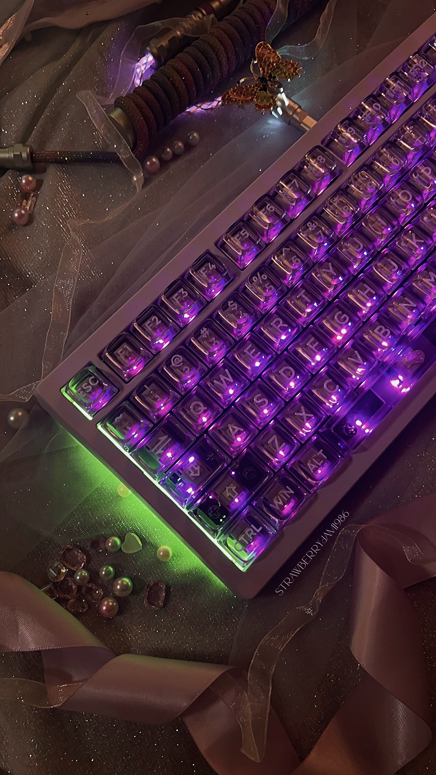 「only 1 Instock」Prebuilt ZOOM98 Purple Aluminum Customized Mechanical Keyboard