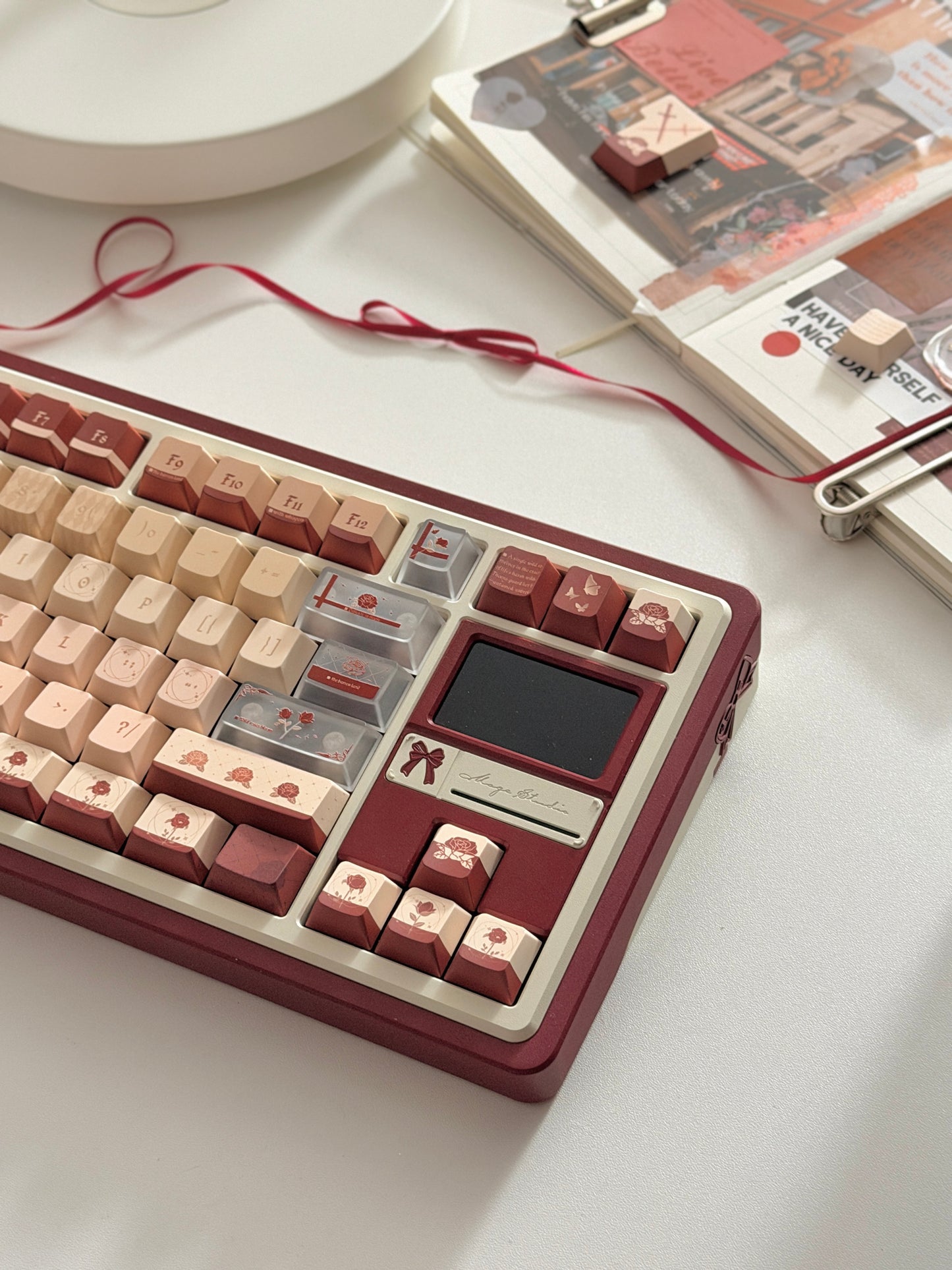ONLY 1 Instock Red Velvet Gift80 Prebuilt Aluminum Custom Mechanical Keyboard