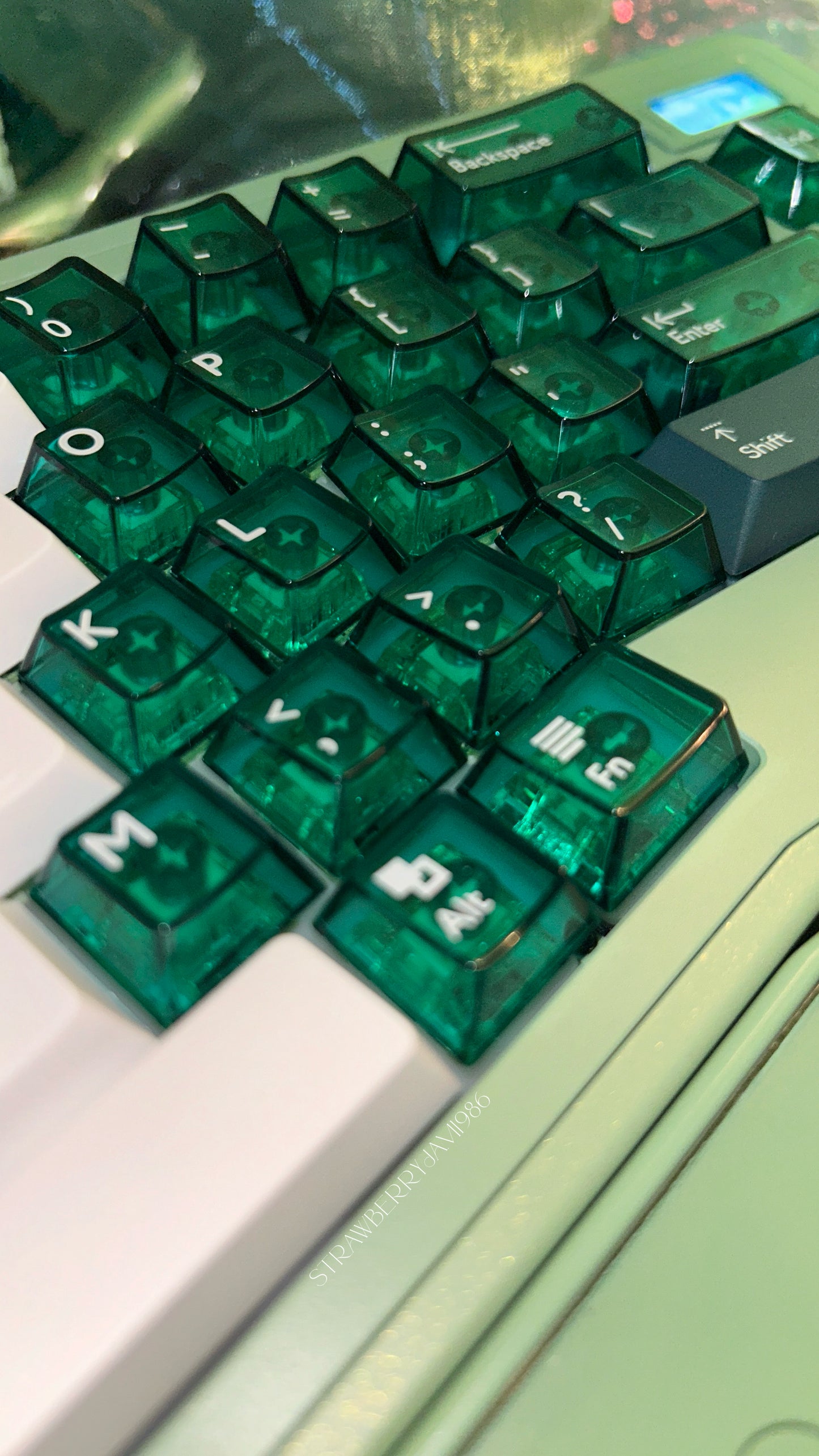 121 The Green Forest Gradient Keycap Cherry Profile