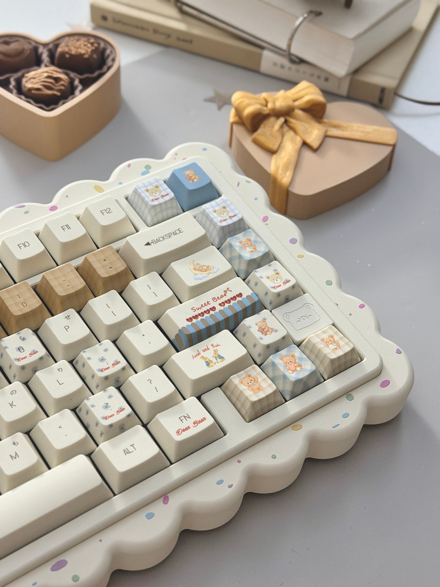 ONLY 1 Instock Prebuilt Aluminum Customized Mechanical Keyboard Cookies75 Cream Sugar Set