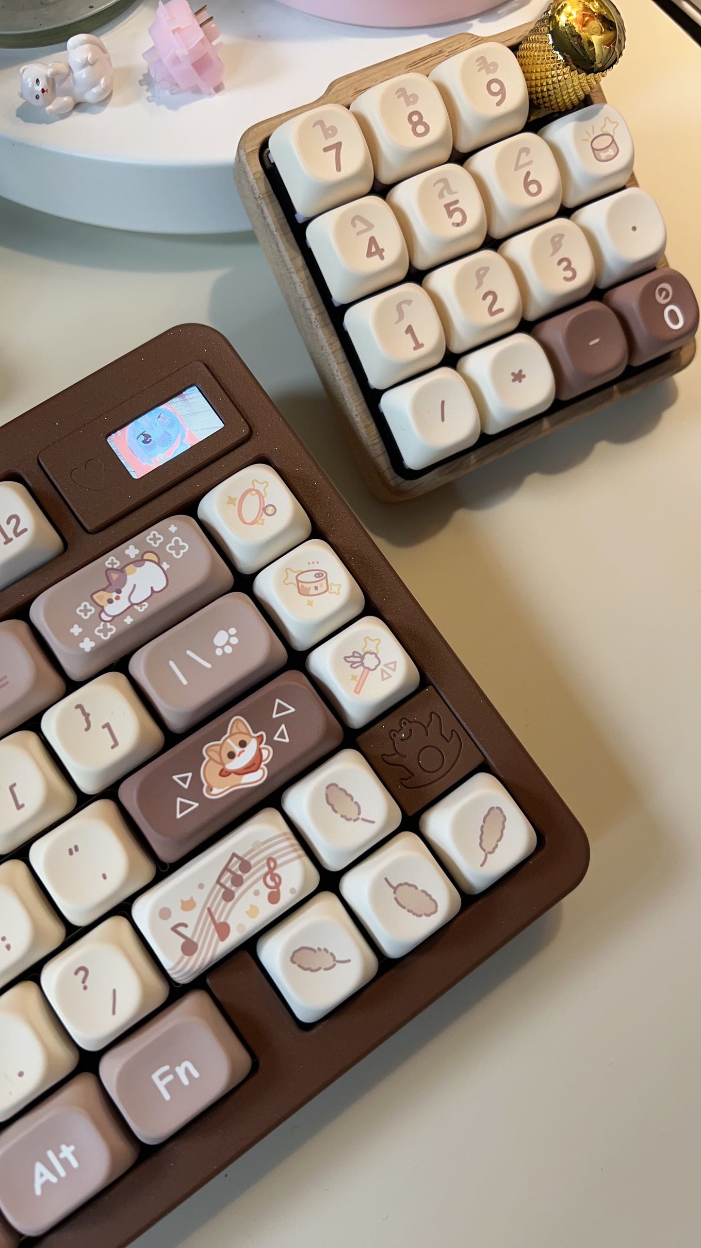 【Preorder】Prebuilt Aluminum Customized Mechanical Keyboard dbp75 Brown And Beige