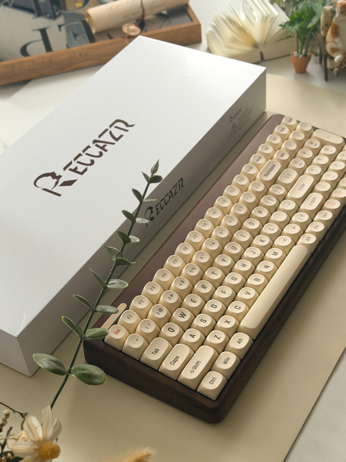 Unboxing For Clearance ONLY 1 Instock Reccazr R100 Walnut Wooden Mechanical Keyboard – Custom “Tofu” Style | Wireless | RGB Backlit
Glutinous Rice Switch (silent switch)