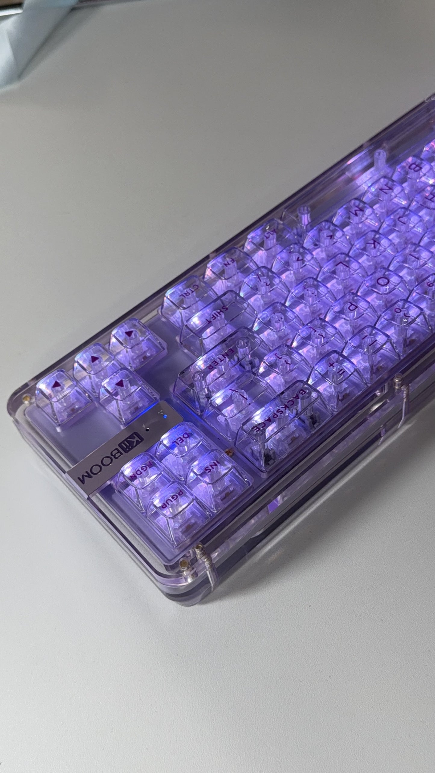 Unboxing For SALEs KiiBOOM Phantom 68 Purple Crystal Mechanical Keyboard + Taro Bobo Keycaps Alpha-A Set & Small Block