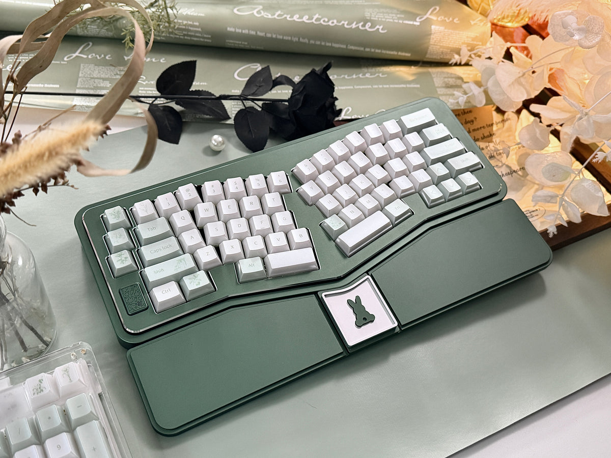 ONLY 1 Instock Prebuilt Aluminum Custom Mechanical Keyboard Vlice Anordized Green Set（free Keycaps & switches, not including number pad）