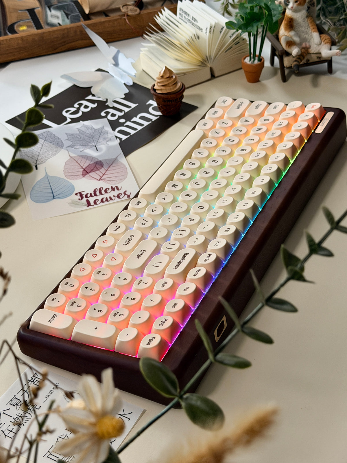 Unboxing For Clearance ONLY 1 Instock Reccazr R100 Walnut Wooden Mechanical Keyboard – Custom “Tofu” Style | Wireless | RGB Backlit
Glutinous Rice Switch (silent switch)