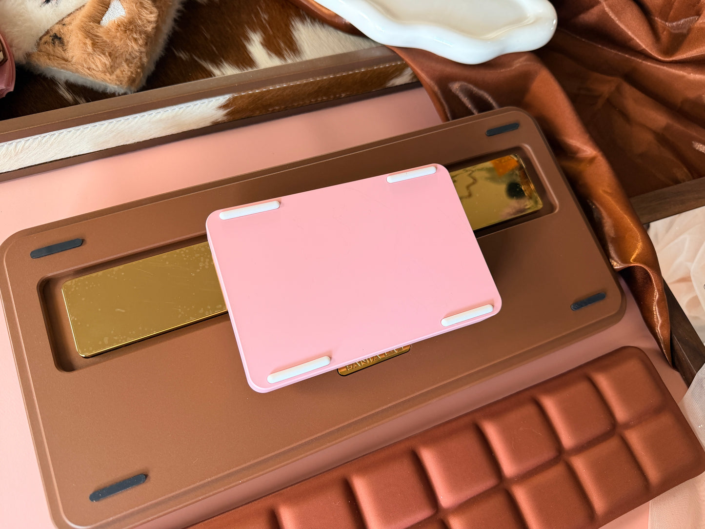 ONLY 1 Instock Prebuilt Aluminum Customized Mechanical Keyboard Rich75 Wireless Set （free wristrest and number pad included as gift）