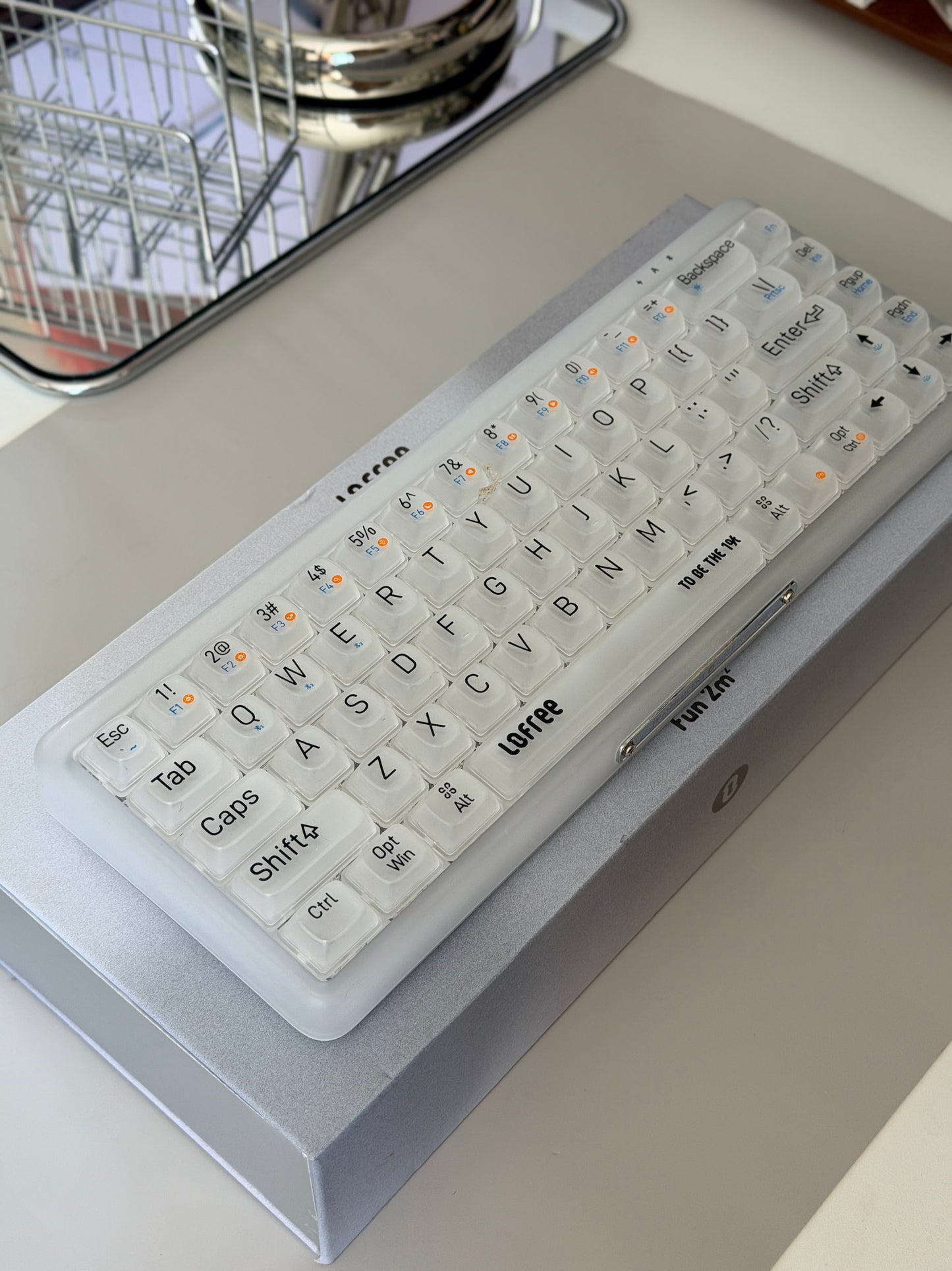 Unboxing Clearance ONLY 1 Instock LOFREE 1% Misty White Foggy Matte Wireless Mechanical Keyboard