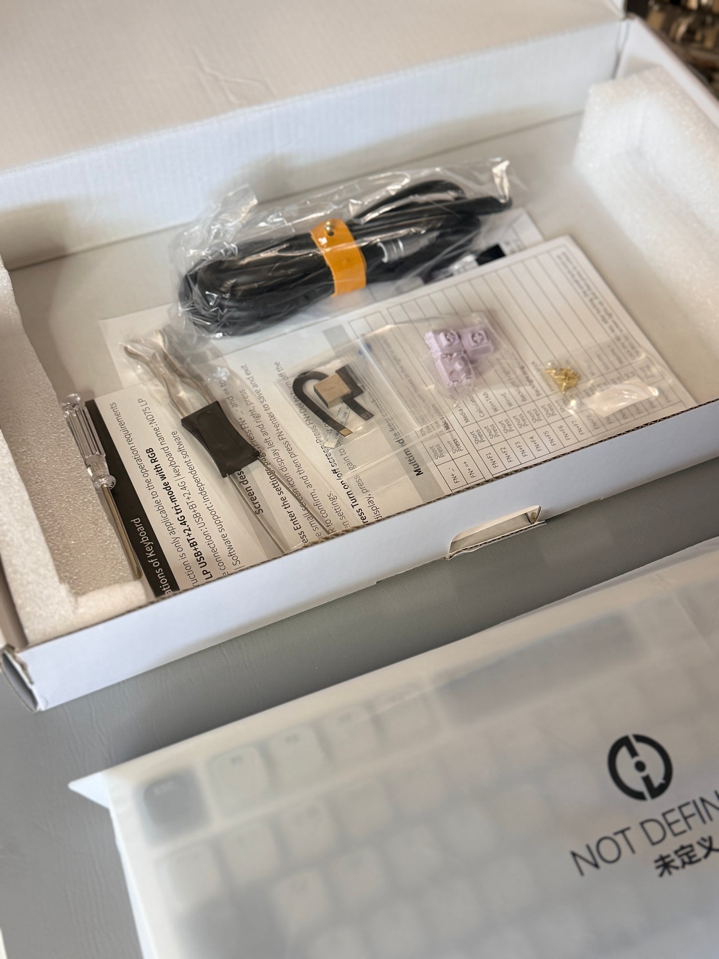 Unboxing Clearance ONLY 1 Instock Chilkey ND75 LP Wireless Gaming Keyboard with LCD Screen Silver Black Grey