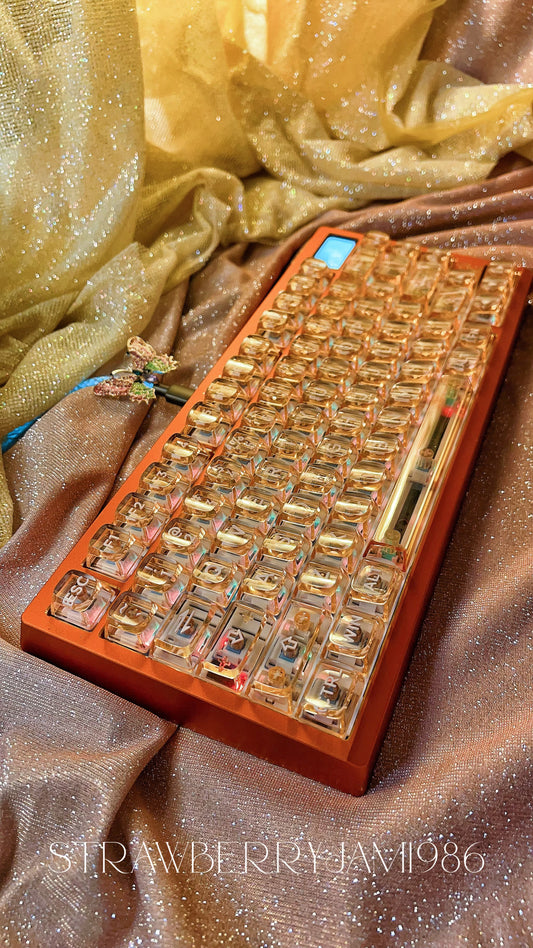 【Only 1 In-stock】Prebuilt Fully Assembled zoom75 special edition anodized orange keyboard set