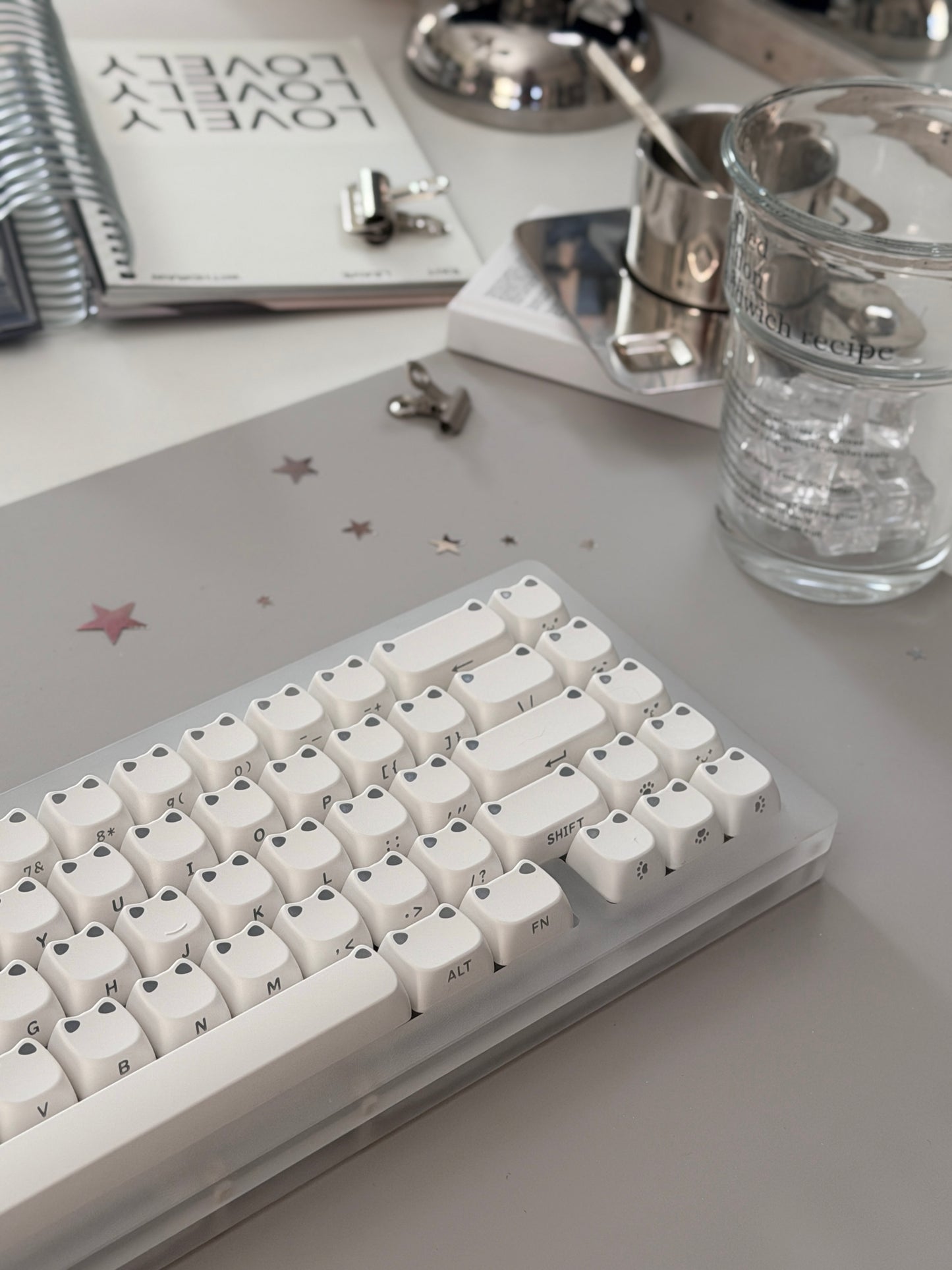ONLY 1 Instock Prebuilt Matt acrylic Custom Mechanical Keyboard SET with RGB Backlit