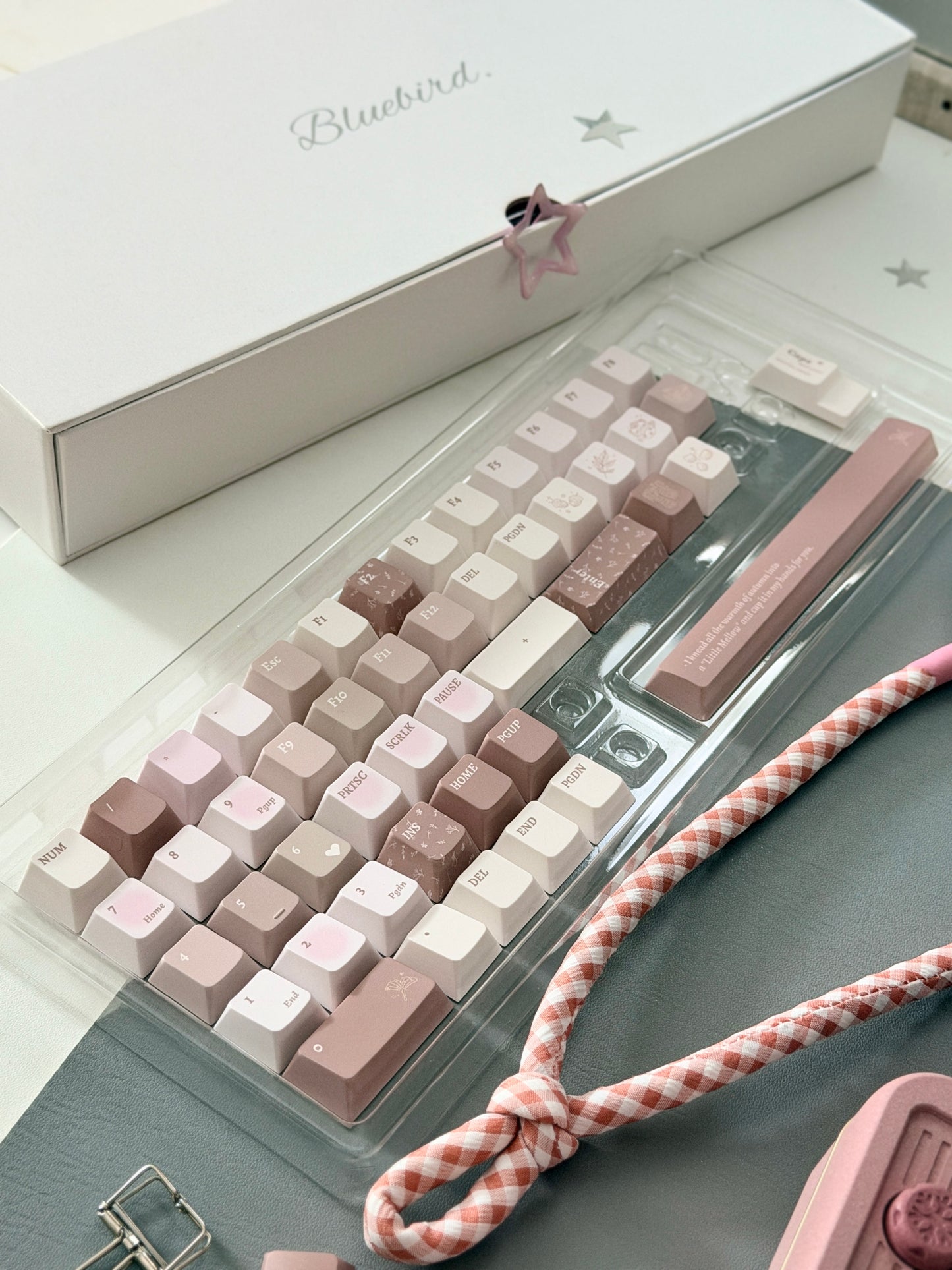 ONLY 1 Instock Prebuilt Aluminum Custom Mechanical Keyboard RT50 Dusty Rose Pink Set