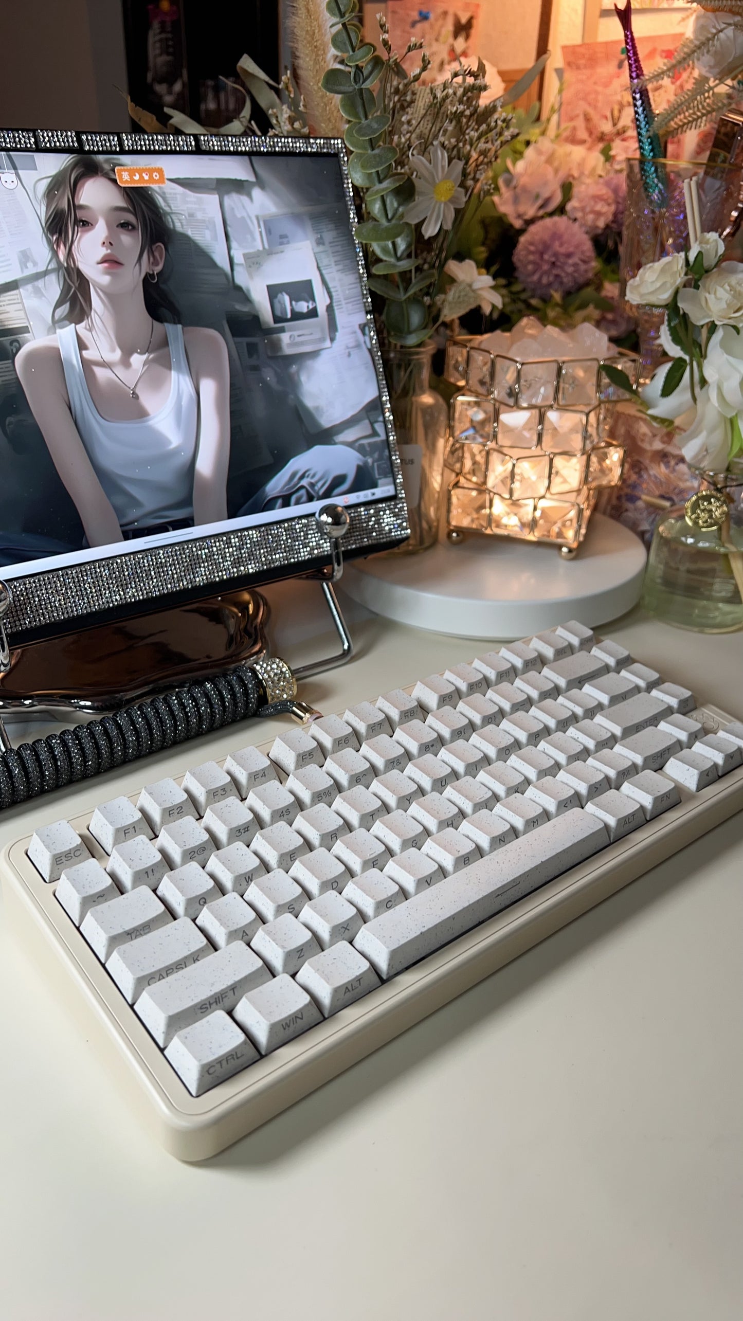 【Preorder】Prebuilt FF75 Beige Aluminum Mechanical Customized Keyboard