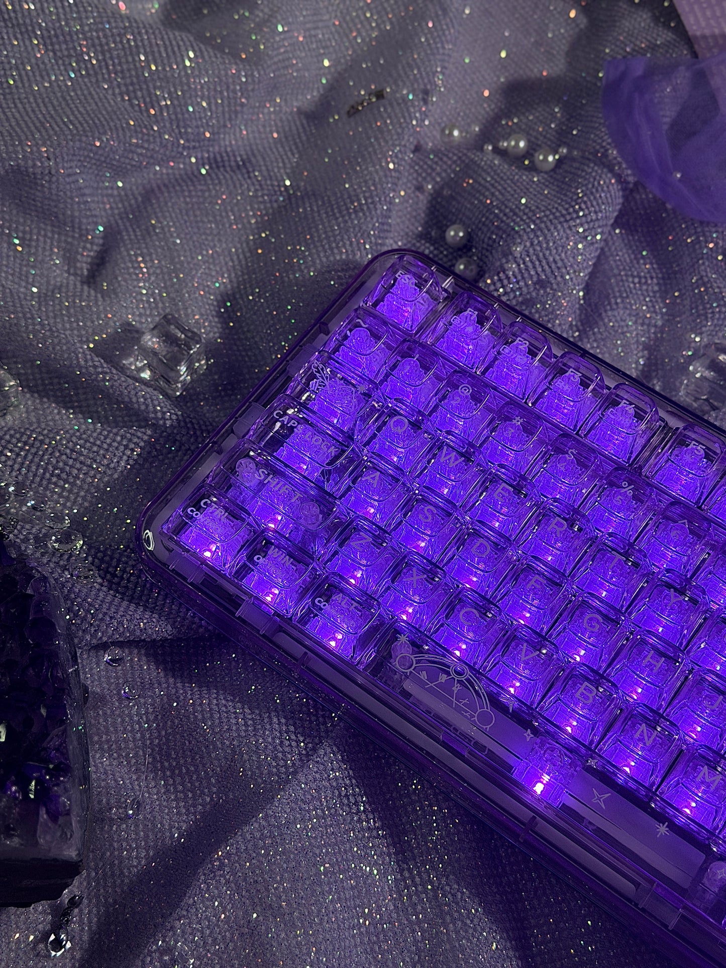 Sample For Sale ONLY 1 Instock YUNZII X98 Wireless Mechanical Gaming Keyboard (Purple, Crystal Switch)