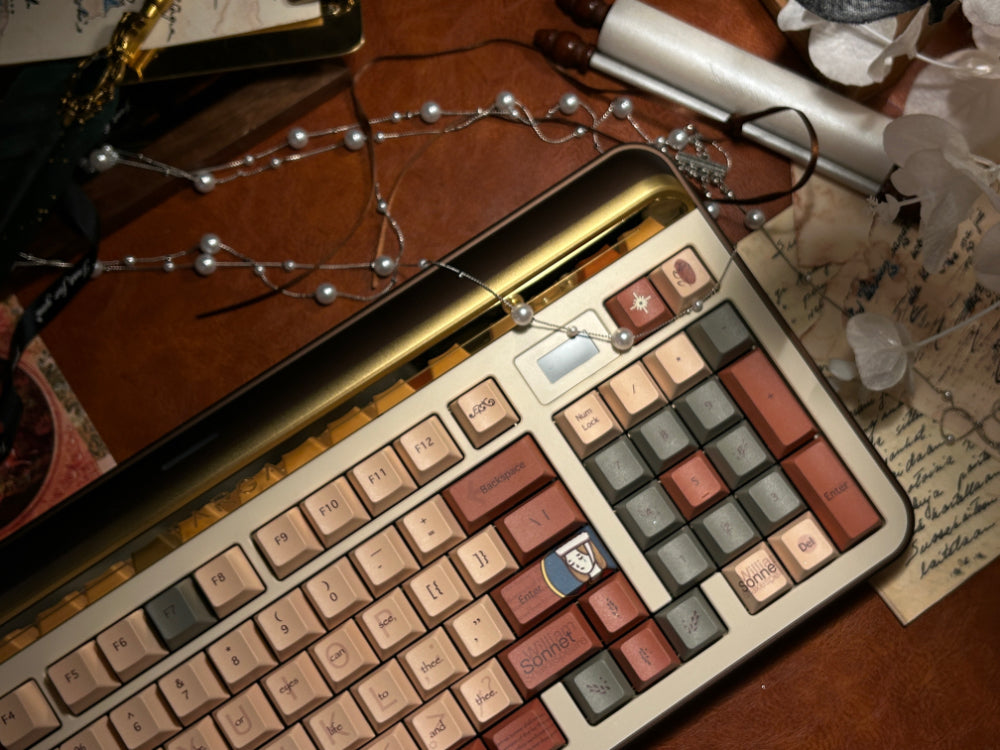 ONLY 1 Instock Prebuilt Aluminum Customized Mechanical Keyboard Targa98 Brown Set