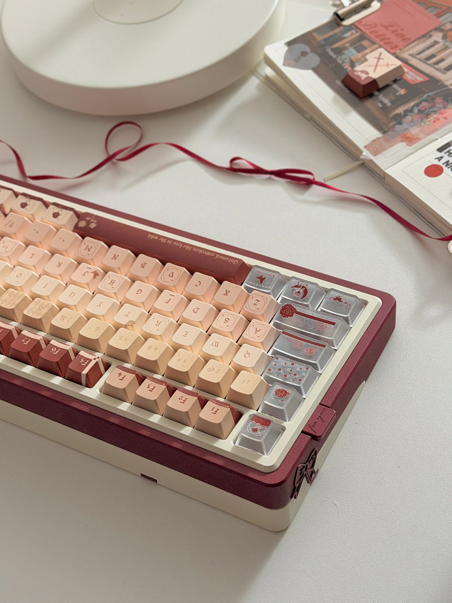 ONLY 1 Instock Red Velvet Gift80 Prebuilt Aluminum Custom Mechanical Keyboard