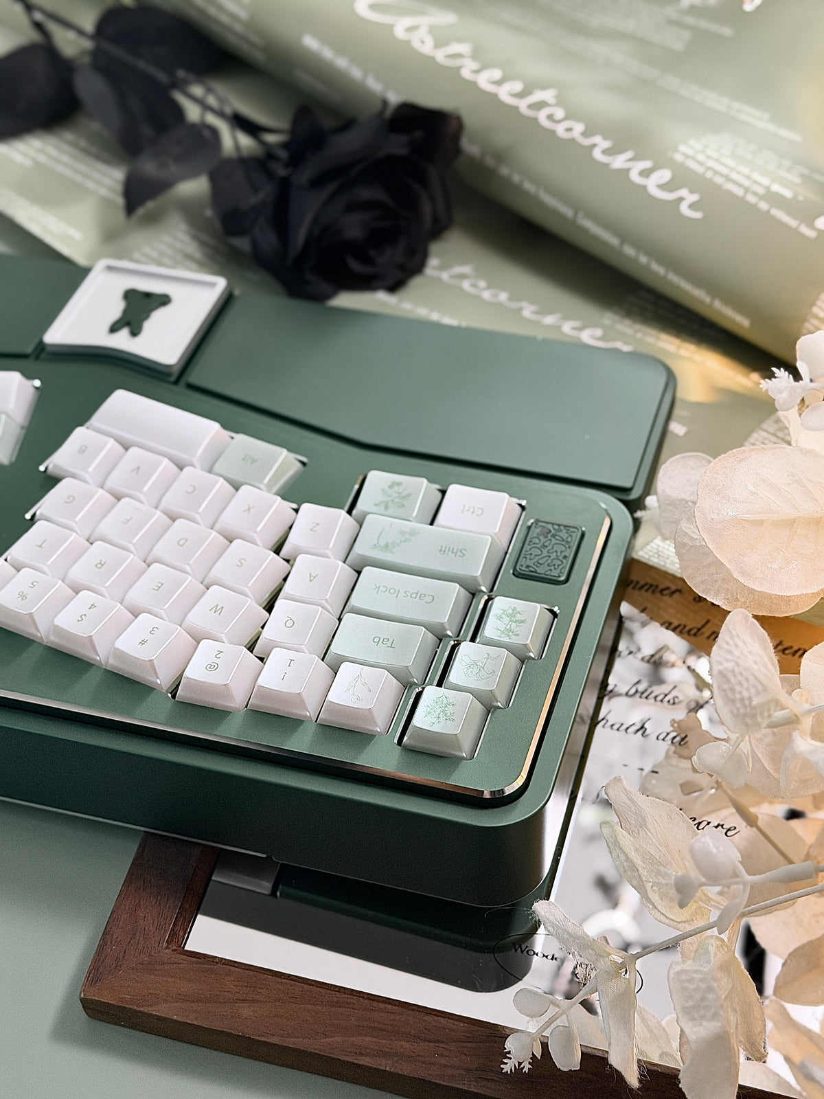 ONLY 1 Instock Prebuilt Aluminum Custom Mechanical Keyboard Vlice Anordized Green Set（free Keycaps & switches, not including number pad）