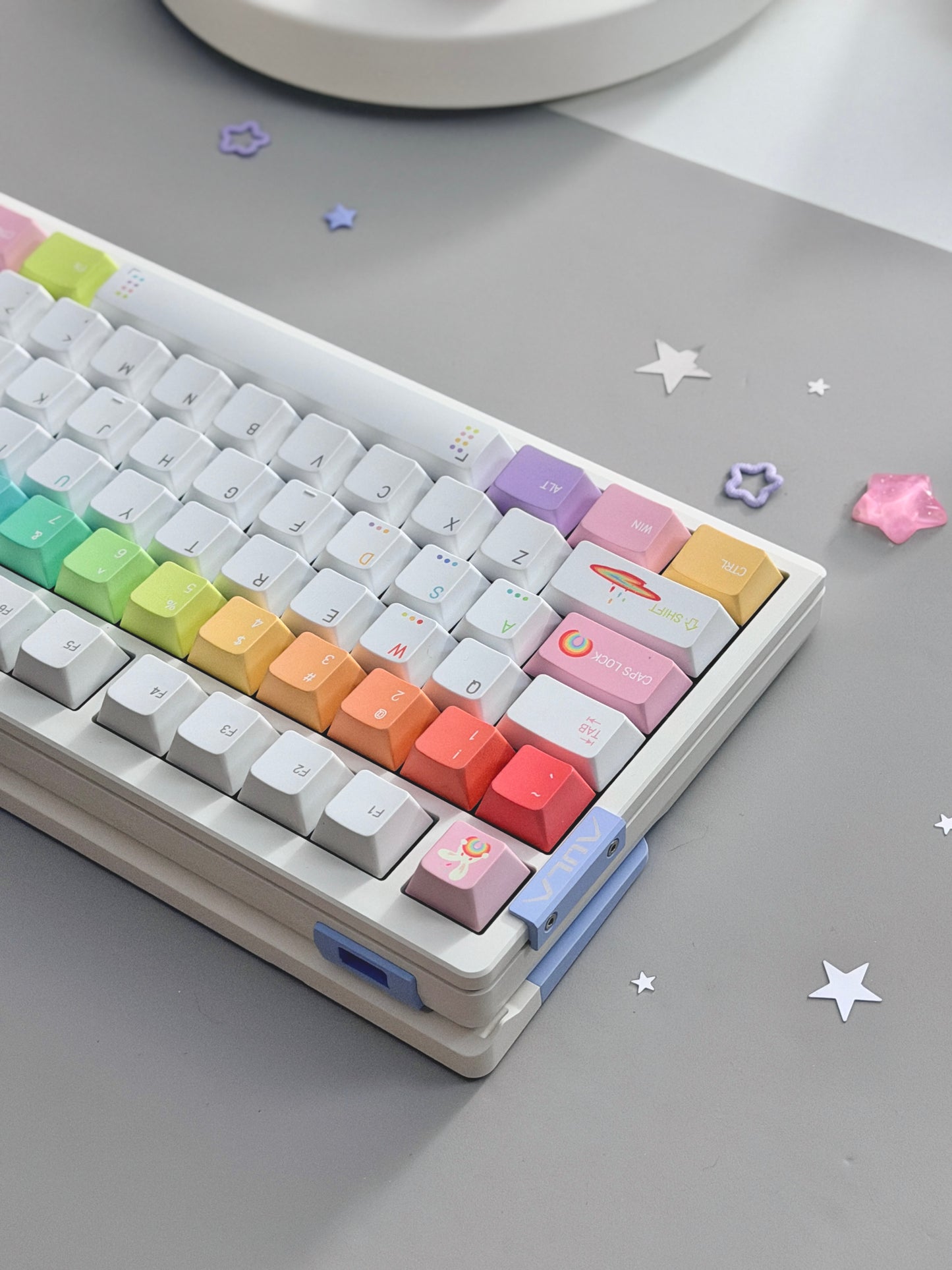 Unboxing Clearance ONLY 1 Instock AULA AG75 Wired Aluminum Keyboard – Shock-Dampening Cloud Rock White(Pro)