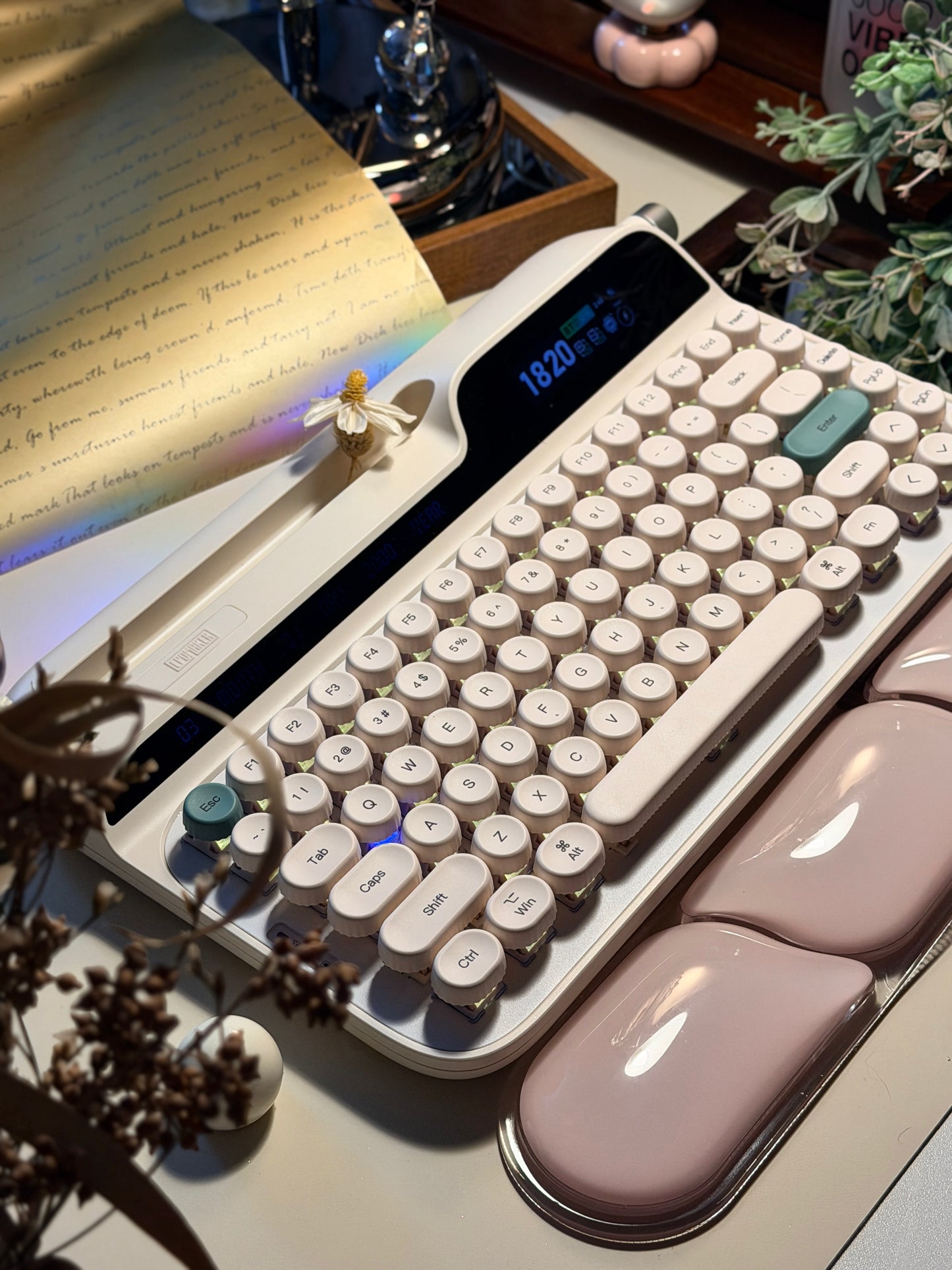 Unboxing Clearance ONLY 1 Instock EPOMAKER Glyph75 Typewriter Mechanical Keyboard