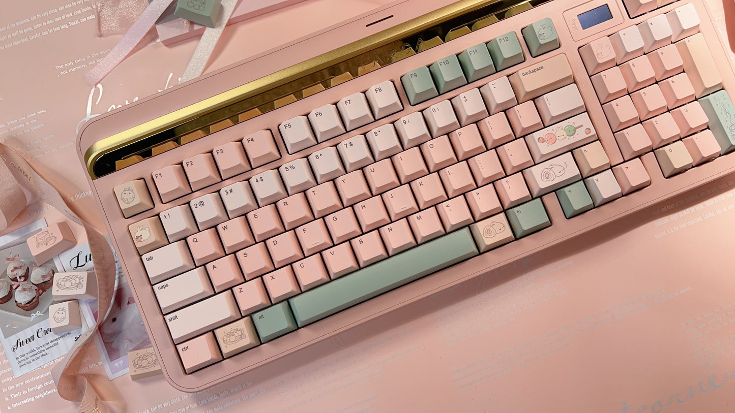 mechbunni x strawberryjam1986 sweet dango peach green Keycap