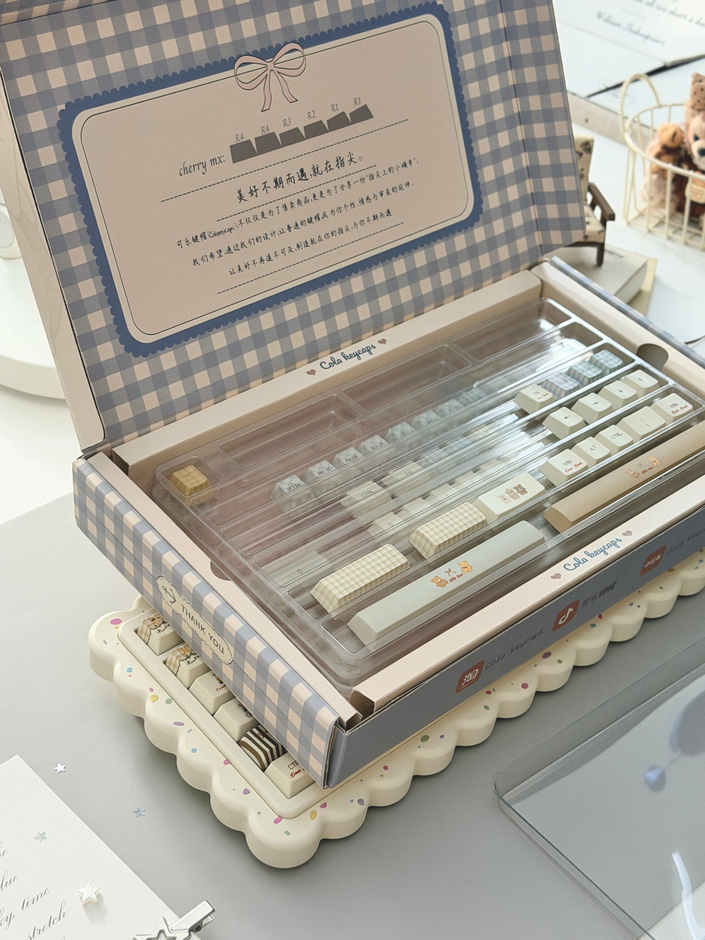 ONLY 1 Instock Prebuilt Aluminum Customized Mechanical Keyboard Cookies75 Cream Sugar Set