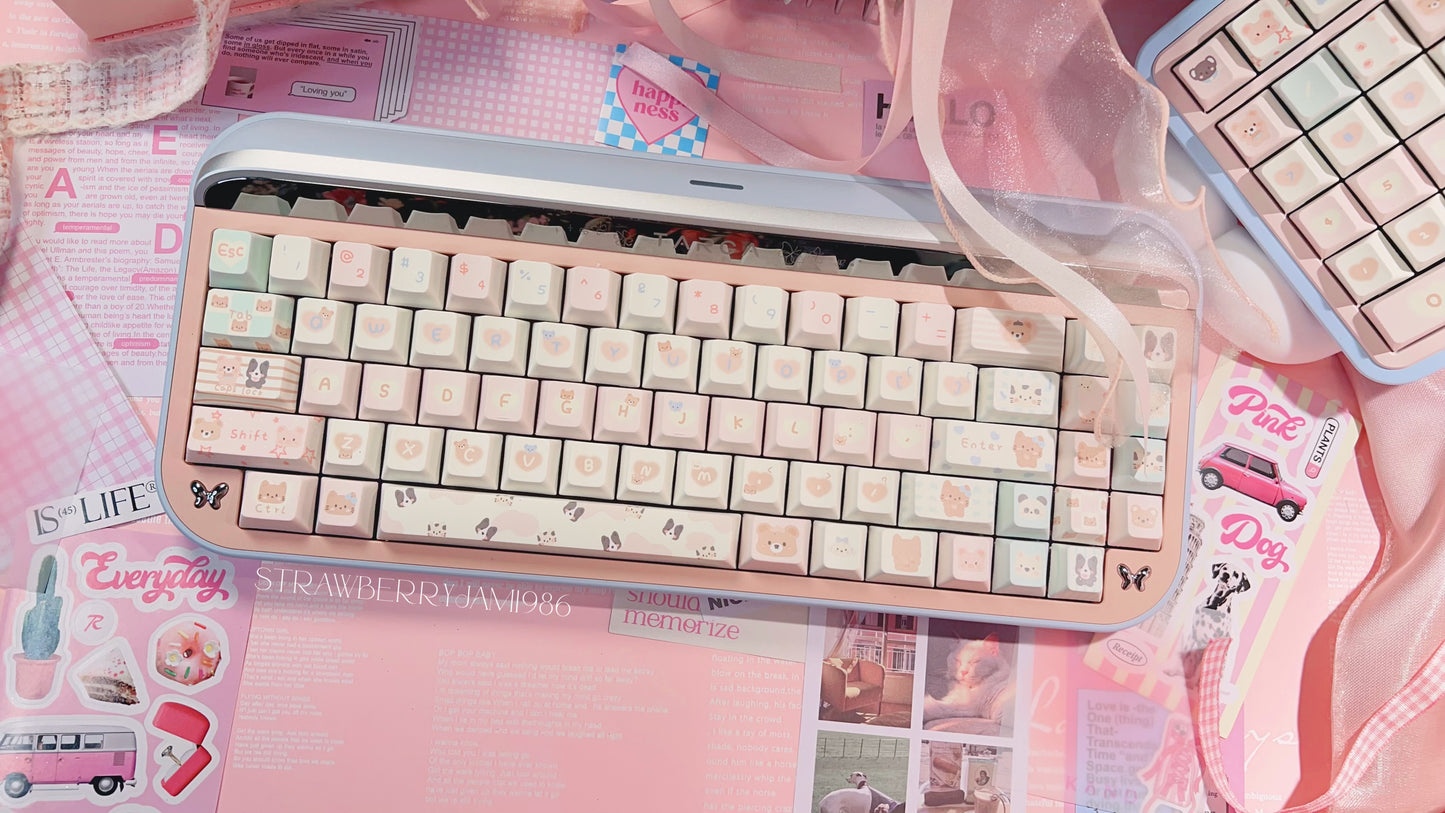 Preorder Prebuilt Targa65 Pink Blue Aluminum Customized Mechanical Keyboard