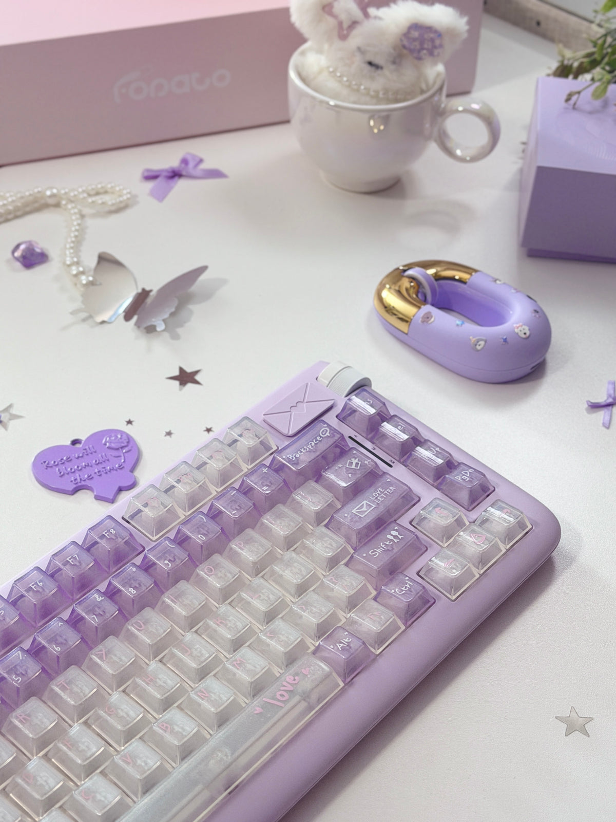 Unboxing For Clearance ONLY 1 Instock Fopato CL75 Purple premium, compact 75% layout triple-mode mechanical keyboard & mouse