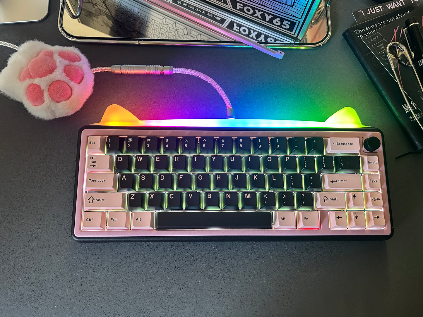 Unboxing Clearance ONLY 1 Instock Foxy 65 Assembled Edition Black Pink Kitten