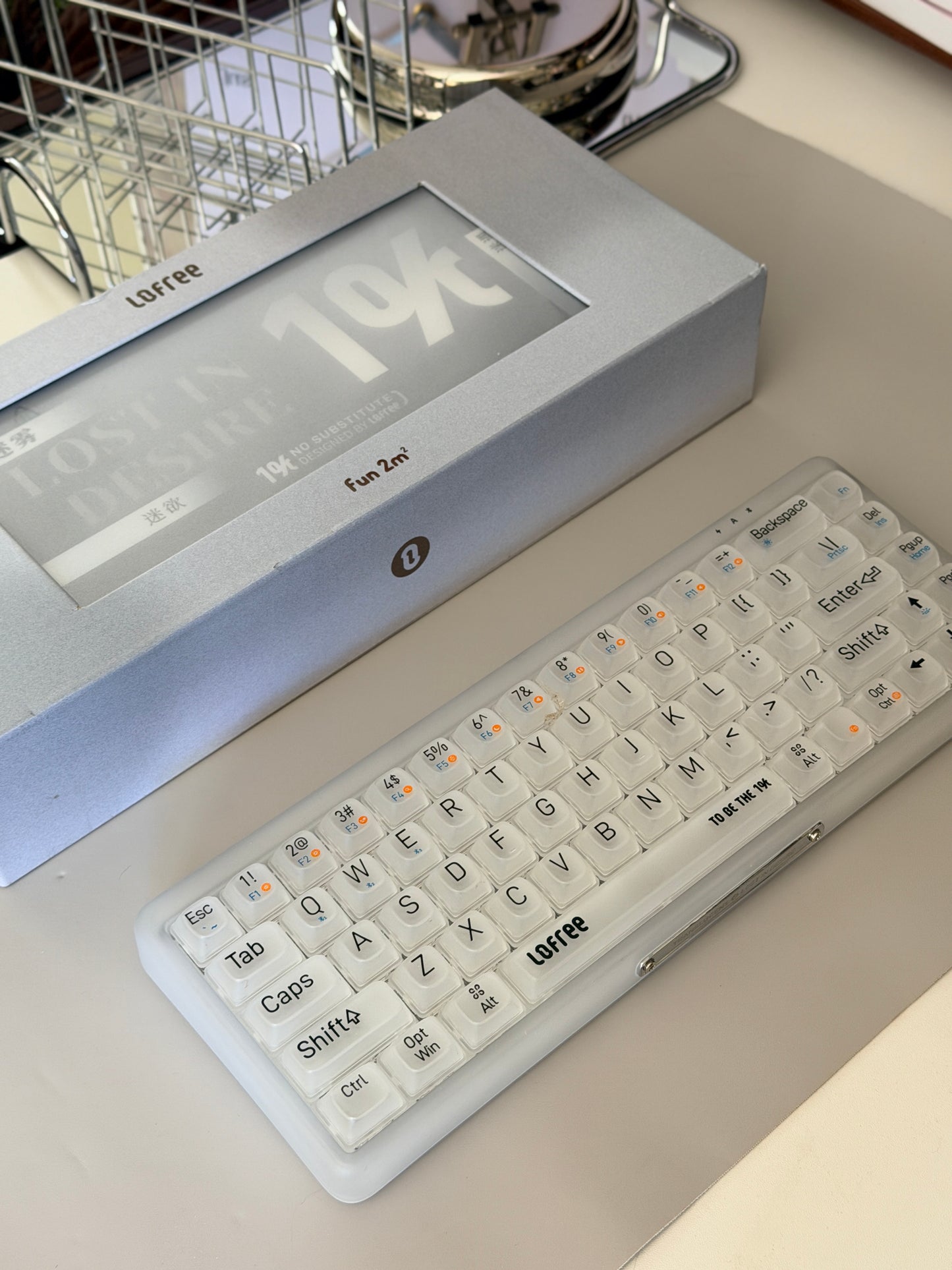 Unboxing Clearance ONLY 1 Instock LOFREE 1% Misty White Foggy Matte Wireless Mechanical Keyboard