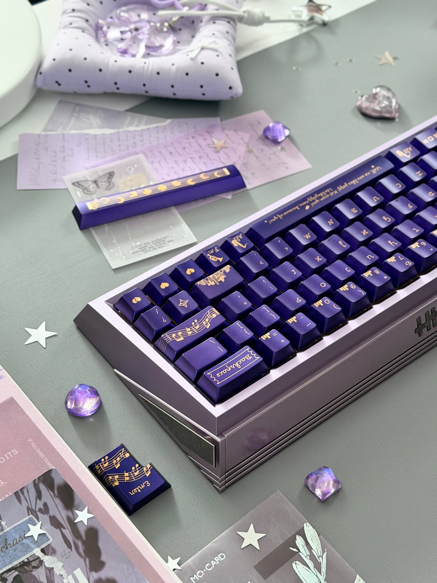 ONLY 1 Instock Prebuilt Aluminum Customized Mechanical Keyboard DAMA60 Anodized Purple Set