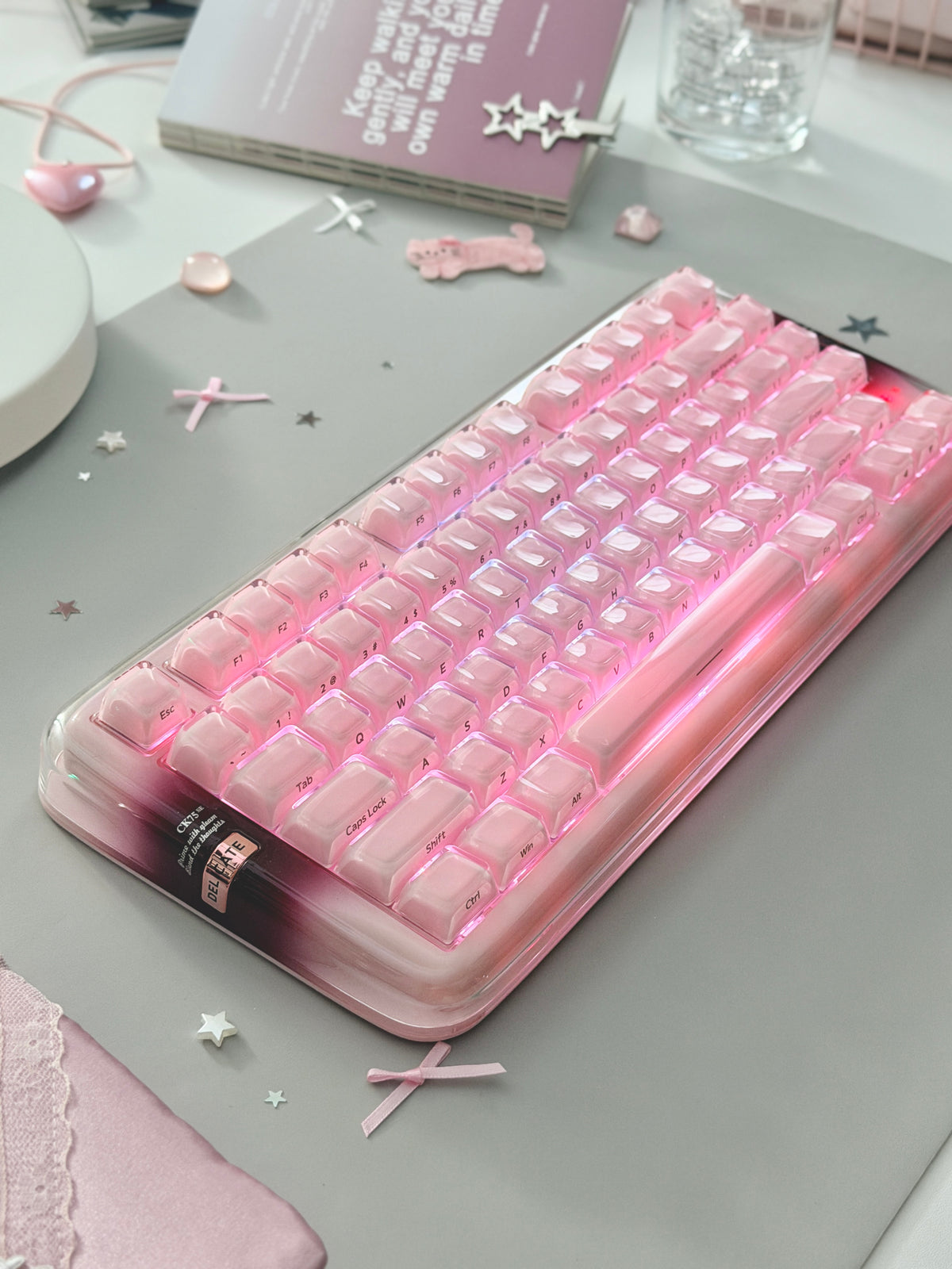 Unboxing Clearance ONLY 1 Instock XVX x CoolKiller CK75 SE Wireless Mechanical Keyboard Pink